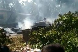 Rumah warga Hinai Kiri Secanggang Langkat terbakar