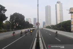 Seorang pesepeda meninggal saat jajal uji coba jalur sepeda di jalan layang