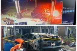 Mobil anggota DPRD Tapteng dibakar, pelaku terekam CCTV