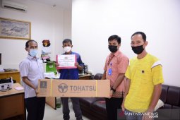 Kelompok Nelayan Laut Biru Sejahtera Terima Dua Unit Mesin Tempel dari PT Timah