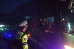 Gerbang Tol Trans Sumatera Simpang Pematang Mesuji ramai lancar