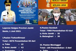 Pasien sembuh dari COVID-19 di Jambi dekati 8.000 orang
