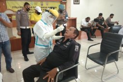 88 Personel Polres Sibolga negatif COVID-19 hasil rapid swab antigen
