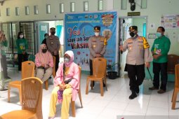 Kapolda Jambi tinjau sejumlah lokasi vaksinasi COVID-19 massal