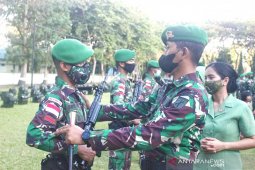 Sebanyak 70 personel Satgas Pam Kodam XIII kembali ke Gorontalo Utara