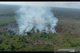 Polda Jambi kerahkan personil padamkan api di Parit Pudin Tanjab Barat
