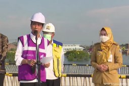 Presiden Jokowi tinjau pembangunan Jalan Tol Semarang-Demak