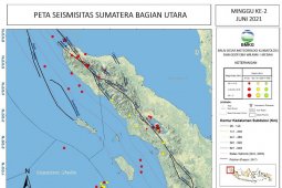 BBMKG: Pekan kedua Juni terjadi 58 gempa  di Sumut-Aceh