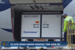 Indonesia kembali terima 10 juta bulk vaksin Sinovac