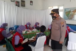 Kapolsek Barumun monitoring kegiatan vaksinasi COVID-19