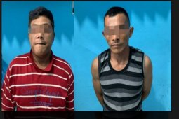Curi koran, dua pria ini ditangkap Reskrim Polres Tebing Tinggi