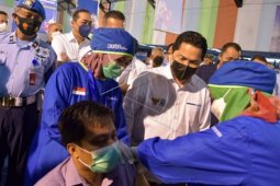 Menteri BUMN Erick Thohir kunjungi Vaksinasi Bersama BUMN di Medan