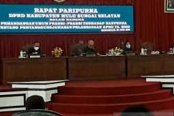 Fraksi DPRD HSS sampaikan pandangan umum Raperda pertanggungan jawaban APBD