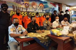 Lima kurir narkoba antarprovinsi diringkus, 13 kilogram ganja disita