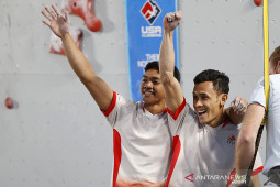 Atlet Indonesia raih medali emas Piala Dunia Panjat Tebing 2021 di Swiss