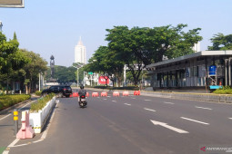 Hari pertama PPKM darurat, Jalan Sudirman-Thamrin Jakarta lengang