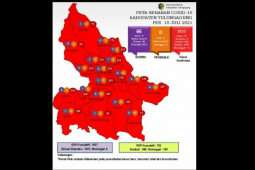Seluruh kecamatan di Tulungagung zona merah COVID-19