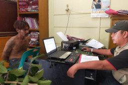 Polsek Binjai Kota amankan warga Stabat mencuri puluhan slop rokok