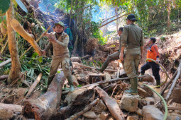 Tim gabungan masih mencari korban hilang tanah longsor di Sukadana