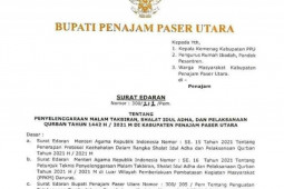Bupati PPU terbitkan surat edaran  peniadaan Shalat Id zona tertentu