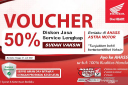 Kalau sudah divaksin dapat diskon 50 persen ongkos servis motor