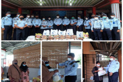 Lapas Sibolga bagikan 25 paket sembako kepada warga terdampak pandemi