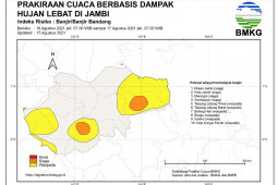 BMKG ingatkan warga Jambi potensi cuaca ekstem 15-19 Agustus 2021