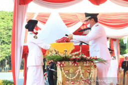 Wali Kota inspektur upacara HUT Kemerdekaan RI di Lapangan Murjani