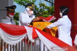 Peserta peringatan HUT ke-76 RI di Batola terbatas