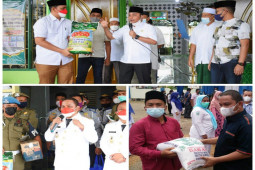Sambut hari jadi Tapteng ke-76 Bupati Bakhtiar bagikan 3.000 paket sembako