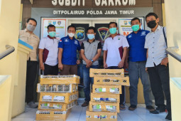 Polairud Polda Jatim gagalkan pengiriman satwa dilindungi dari Balikpapan