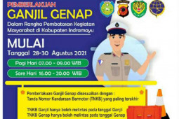 Polres Indramayu mulai uji coba sistem ganjil genap kendaraan