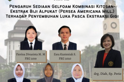 Mahasiswa UB buat inovasi gelfoam penghilang luka pascapencabutan  gigi