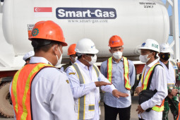 Bantuan 80 ton oksigen dari Kemenkes tiba di Pelabuhan Trisakti Banjarmasin