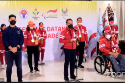 Kloter terakhir kontingen Indonesia tiba di Tanah Air