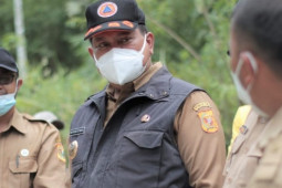 Bupati Dairi tinjau pembangunan  Irigasi Gabema