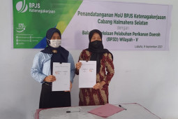BPJS Ketenagakerjaan Halsel MoU  BP3D Wilayah V bagi nelayan, antisipasi kecelakaan