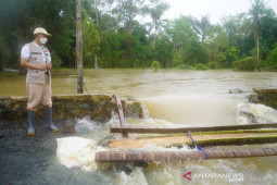 Tanah Bumbu bangun jembatan darurat di Kusan Hulu