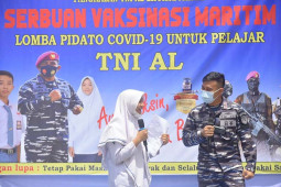 TNI AL ajak pelajar sosialisasi vaksinasi vaksin COVID-19