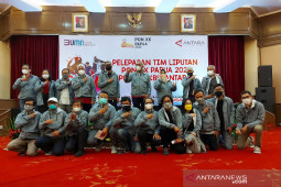 LKBN ANTARA lepas "kontingen" tim peliputan PON XX Papua