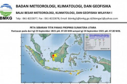 BMKG: Terpantau  18 titik panas di Sumut