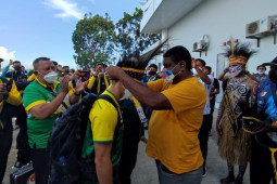 Kontingen wushu Sumut dapat  sambutan meriah di Merauke