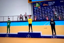 Atlet  sepatu roda Sumut Muhammad Khadafi sabet perak PON Papua