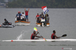 Lima emas diperebutkan  pada hari ketiga cabang dayung PON Papua