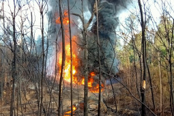 Pertamina bantu upaya pemadaman kebakaran di sumur minyak ilegal di Jambi