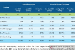 Jumlah penumpang udara domestik Kaltim naik 12,33 persen