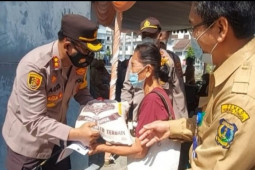 Siap vaksinisasi dapat beras dari Kapolres Tebing Tinggi