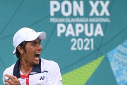 PON Papua: Rifqi Fitriadi persembahkan medali emas ketiga tenis bagi Jatim