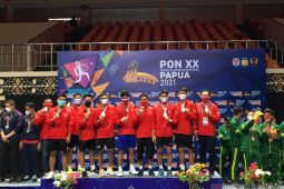 DKI rebut emas bulu tangkis beregu putra dari Jabar pada PON XX Papua