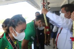 Peraih medali PON Papua, Jeka dan Rosalina tiba di Simalungun